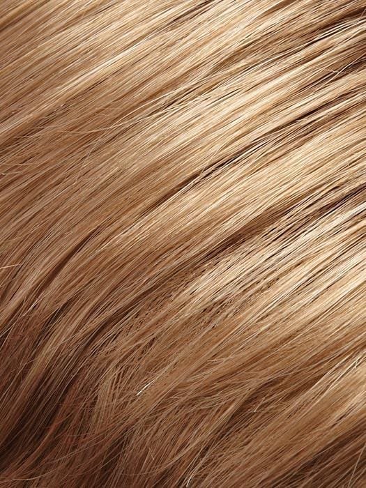 First Lady Products childrens bob wig with bangs light golden blonde synthetic hair close up showing smooth texture