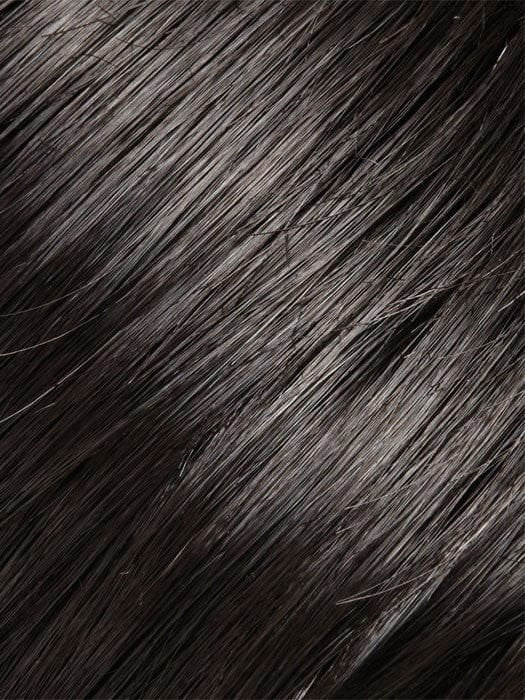 Closeup dark brown synthetic hair texture for childrens bob wig with bangs by First Lady Products
