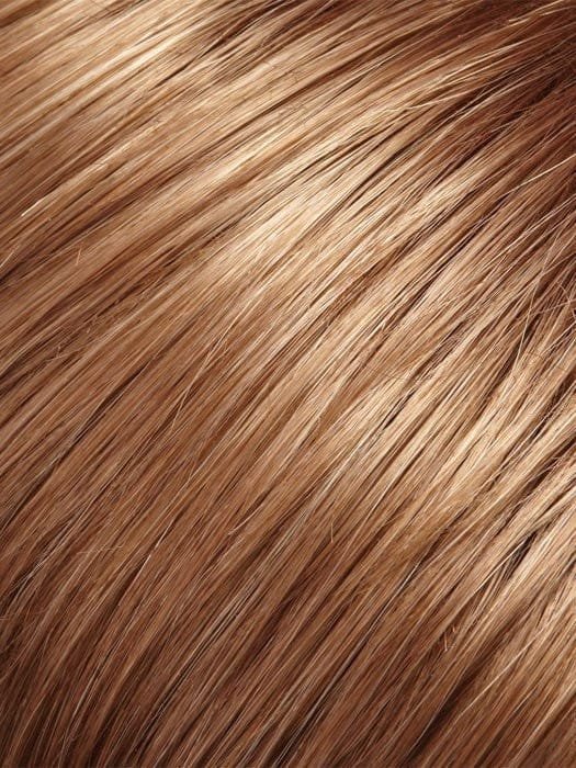 First Lady Products childrens bob wig with bangs in light brown blonde synthetic hair texture close up