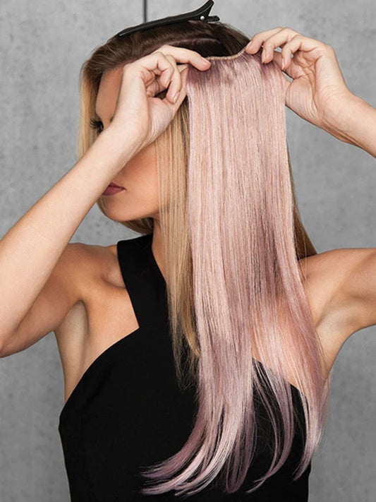 23" Straight HF Synthetic Hair Extensions Kit (6 Piece) | Hairdo image 1